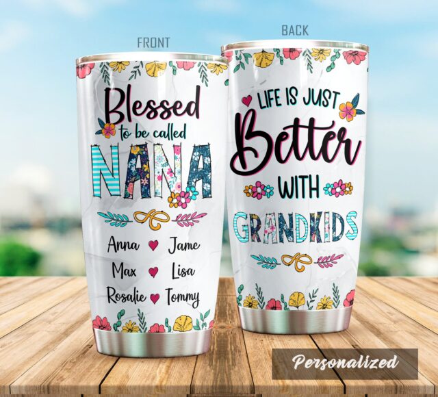 Personalized Nana Tumbler – Custom Grandma Drinkware for Mother’s Day
