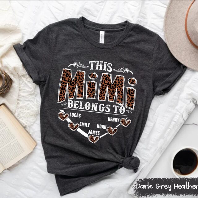 Personalized Leopard Grandma Shirt – Custom Nana Tee with Name