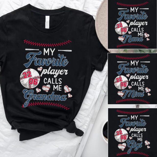 My Favorite Player Calls Me Mimi Baseball Grandma Shirt – Personalized Nana Gift