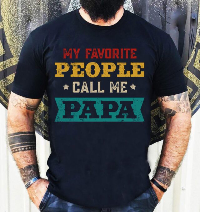 My Favorite People Call Me Grandpa Shirt with Grandkids Names – Father’s Day Gift