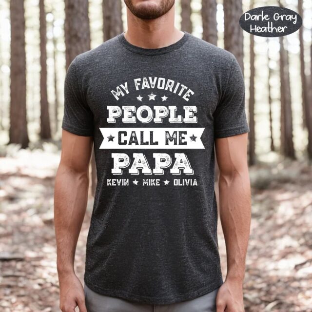 My Favorite People Call Me Grandpa Shirt – Personalized with Grandkids’ Names for Father’s Day