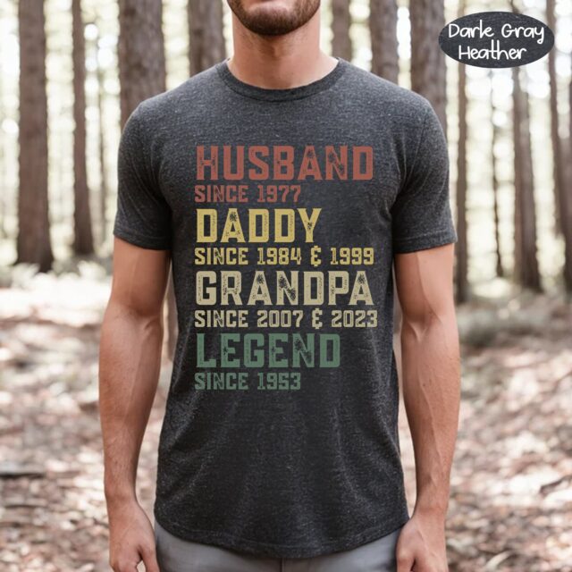 Personalized Husband Daddy Grandpa Legend Shirt – Custom Father’s Day Gift