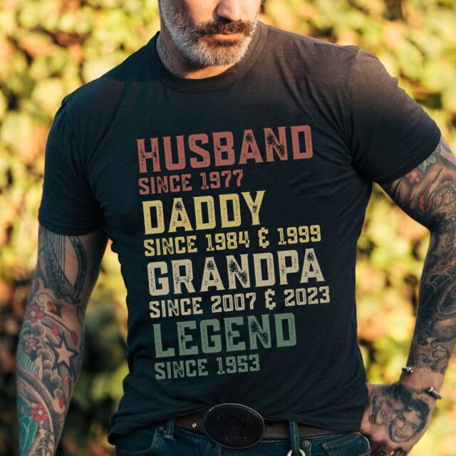 Personalized Husband Daddy Grandpa Legend Shirt – Custom Father’s Day Gift