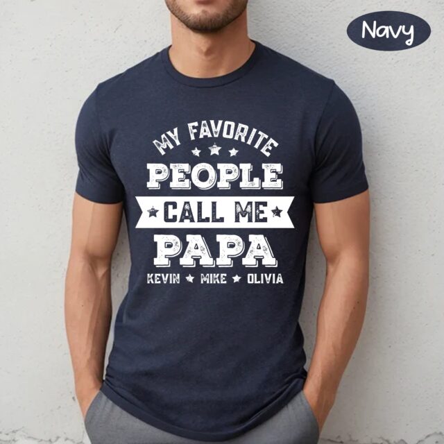 My Favorite People Call Me Grandpa Shirt – Personalized with Grandkids’ Names for Father’s Day