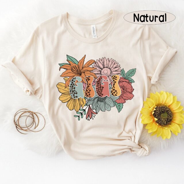 Personalized Nana Retro Vintage Flowers Shirt with Grandkids – Custom Mimi Sweatshirt