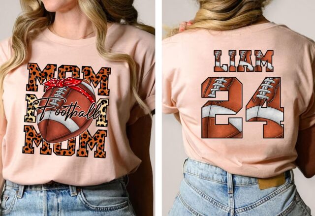Personalized Football Mom Shirt – Sports Mom Gift