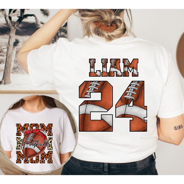 Personalized Football Mom Shirt – Sports Mom Gift