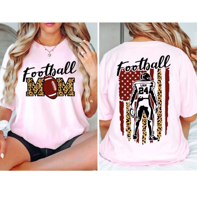 Personalized Football Mom Shirt – Custom Sports Mama Tee