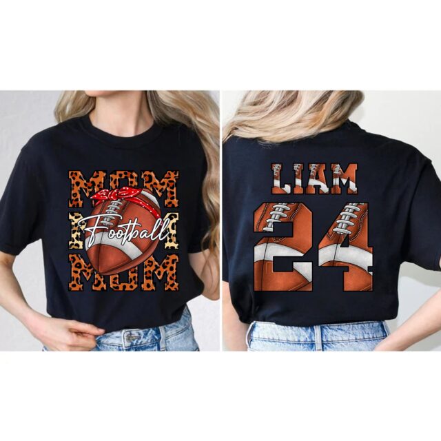 Personalized Football Mom Shirt – Sports Mom Gift