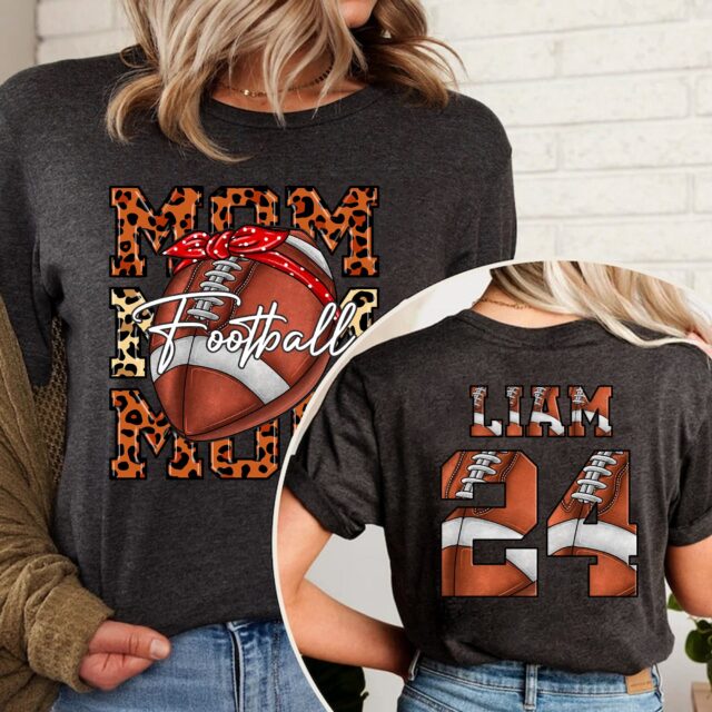 Personalized Football Mom Shirt – Sports Mom Gift