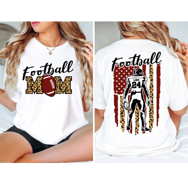 Personalized Football Mom Shirt – Custom Sports Mama Tee