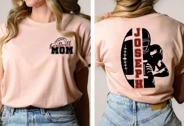 Personalized Football Mom Shirt – Proud Sports Mama Tee
