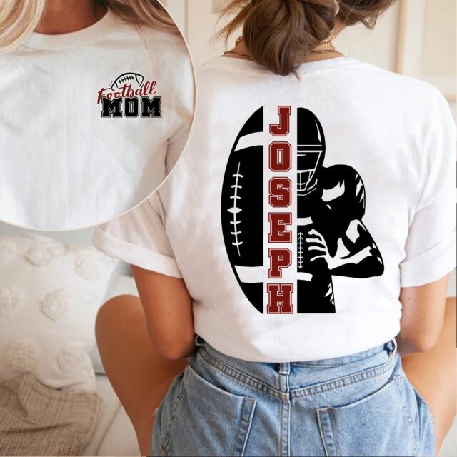 Personalized Football Mom Shirt – Proud Sports Mama Tee