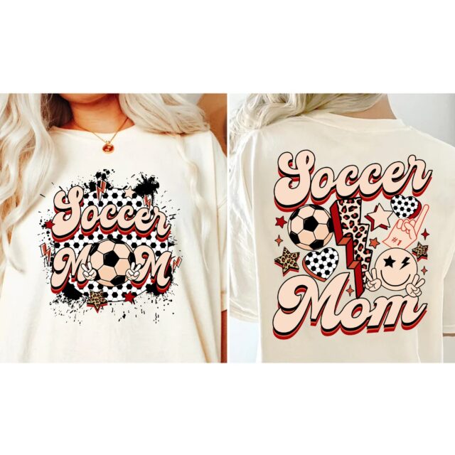 Custom Soccer Mom Shirt – Name & Number Retro Soccer Tee