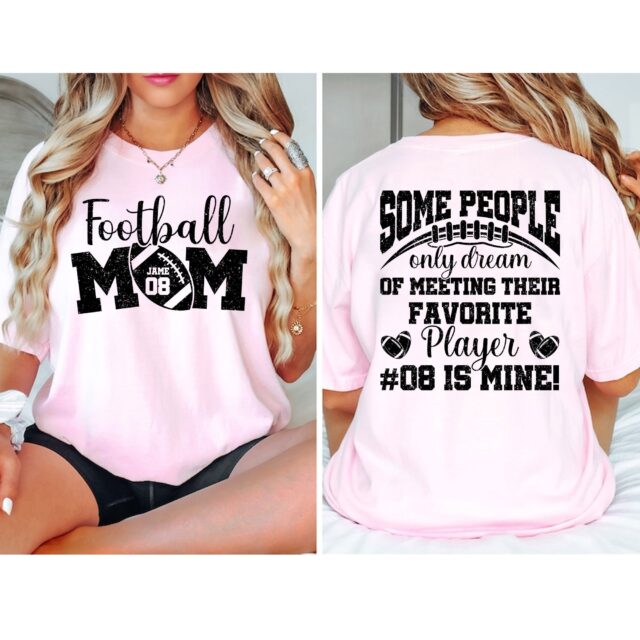 Personalized Football Mom Shirt – Proud Sports Mama Tee
