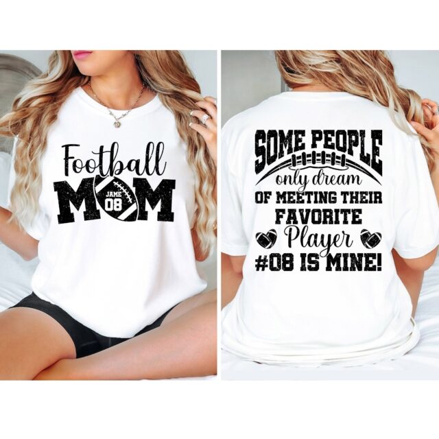 Personalized Football Mom Shirt – Proud Sports Mama Tee