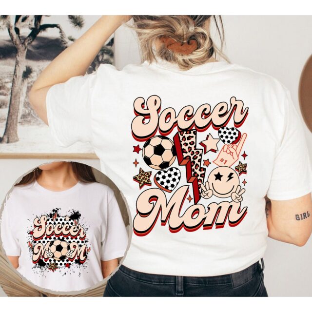 Custom Soccer Mom Shirt – Name & Number Retro Soccer Tee