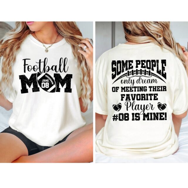 Personalized Football Mom Shirt – Proud Sports Mama Tee