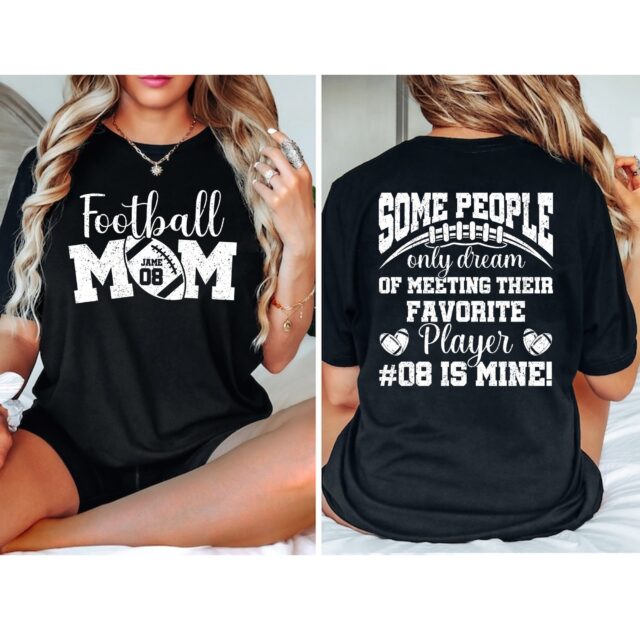 Personalized Football Mom Shirt – Proud Sports Mama Tee