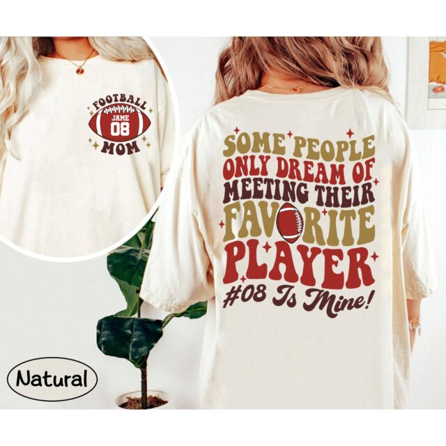Personalized Football Mom Shirt – I Raised My Favorite Player Tee