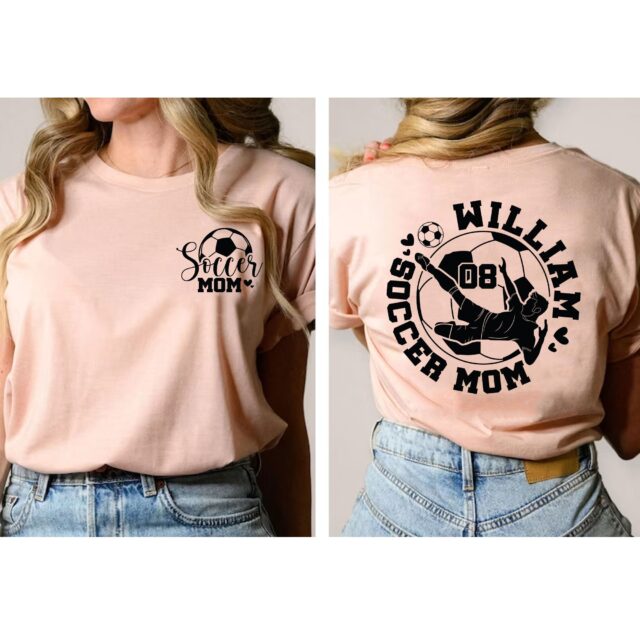 Personalized Soccer Mom Shirt – Custom Name & Number Sport Tee