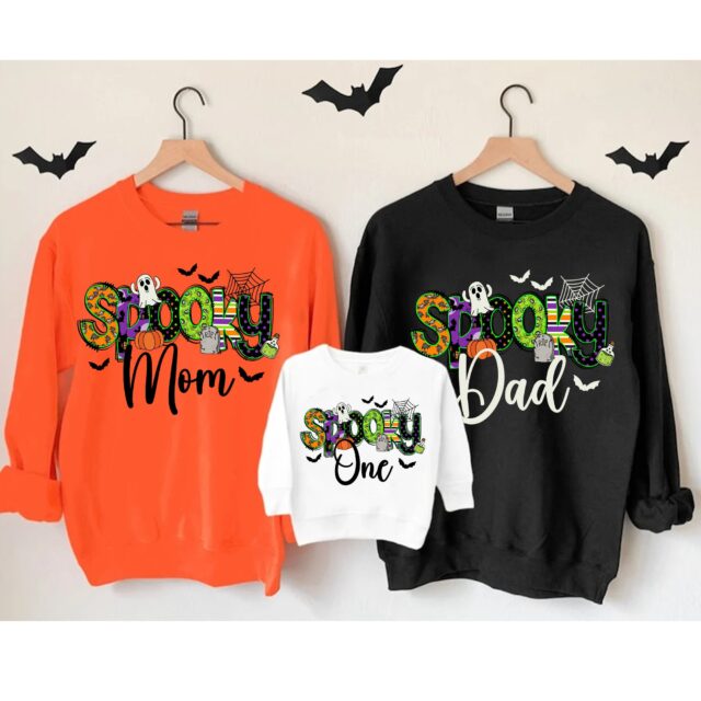 Personalized Halloween Family Shirt – Spooky Mom, Dad, and One Matching Outfit