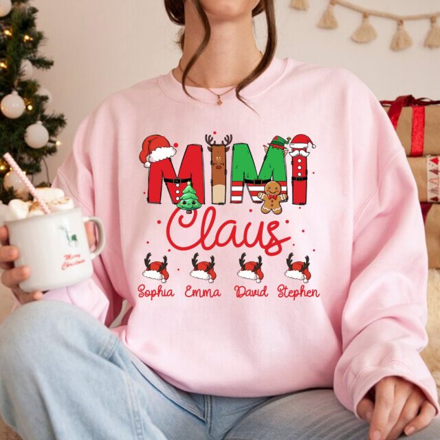 Custom Nana Claus Shirt – Christmas Grandma Claus Sweatshirt