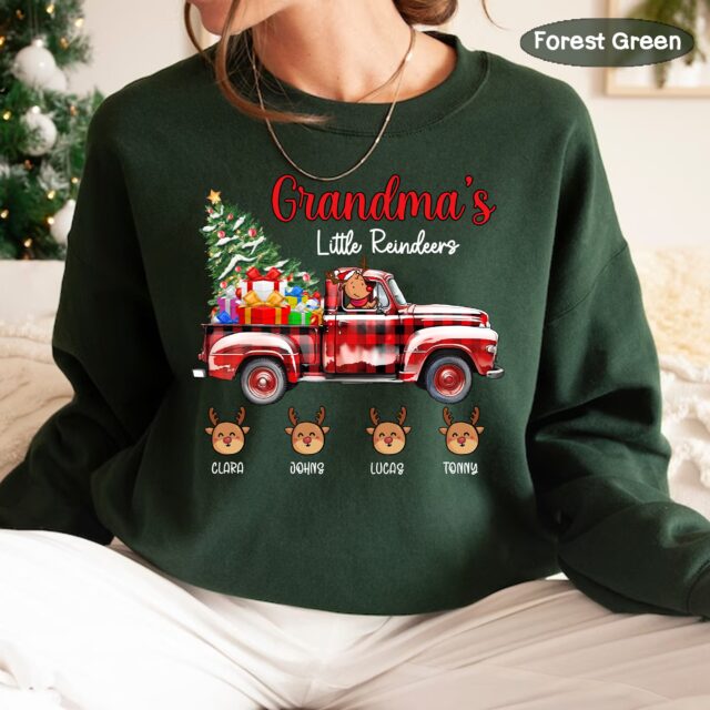 Personalized Mimi’s Little Reindeers Shirt – Christmas Kidnames Gift