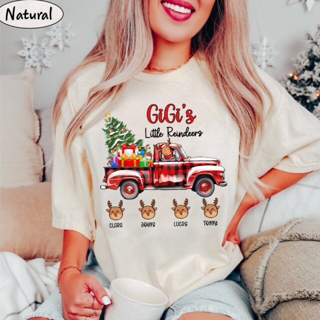 Personalized Mimi’s Little Reindeers Shirt – Christmas Kidnames Gift