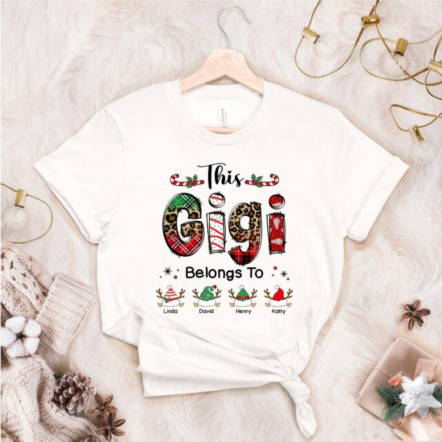 Custom Christmas Grandma Shirt – Personalized Kidnames Gift