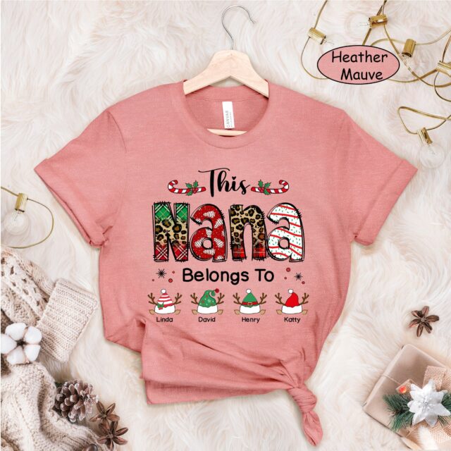 Custom Christmas Grandma Shirt – Personalized Kidnames Gift