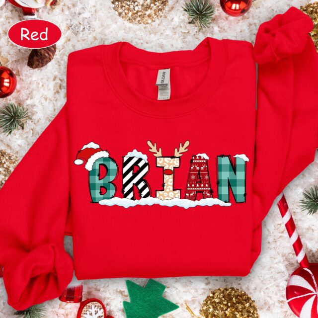 Personalized Family Christmas Shirt – Custom Name Matching Outfit