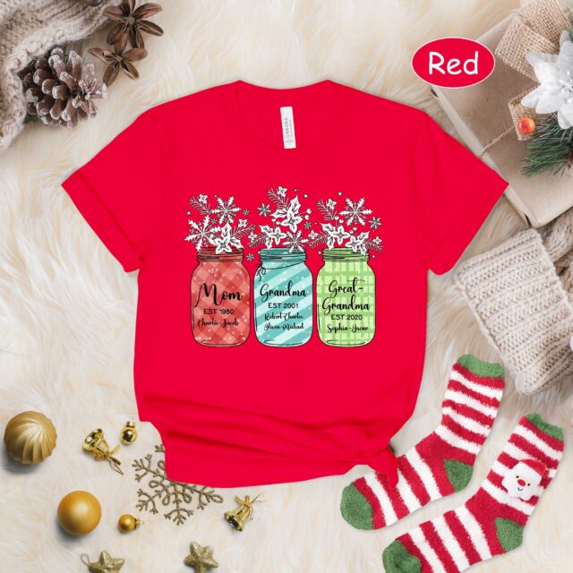 Great Grandma Christmas Sweatshirt with Custom Grandchild Names