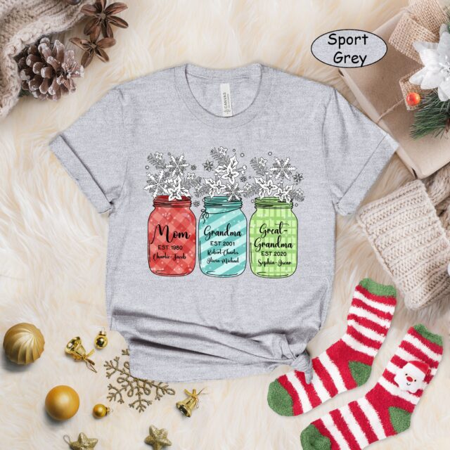 Great Grandma Christmas Sweatshirt with Custom Grandchild Names