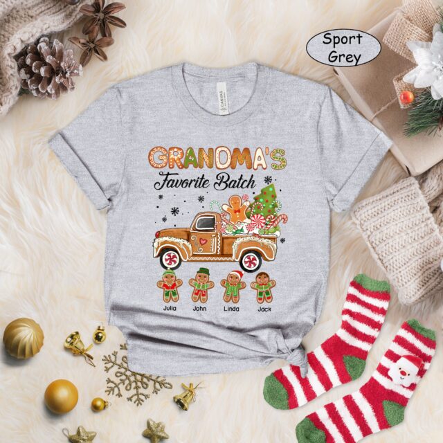 Grandma’s Favorite Batch Christmas Shirt with Grandkids Names