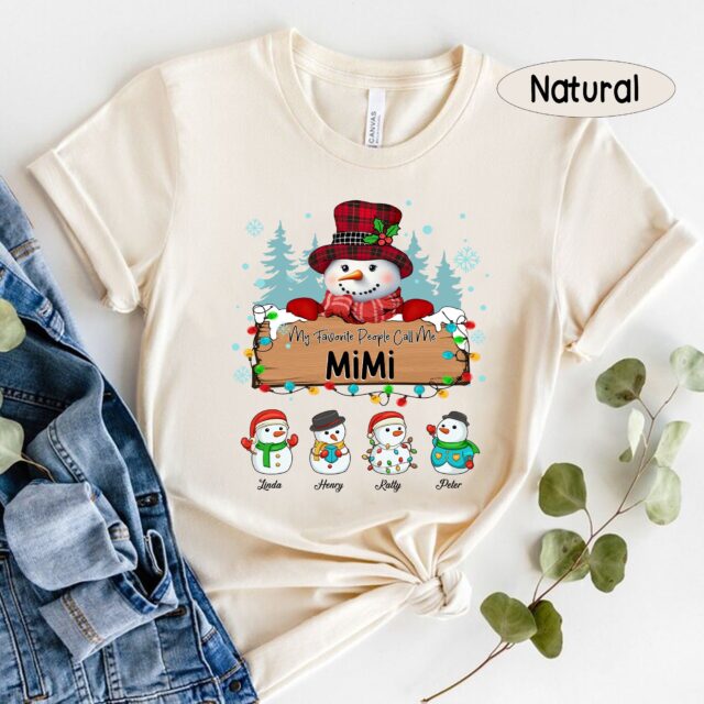 Christmas Snowman Grandma Shirt – Custom Nana Mimi Gigi Gift