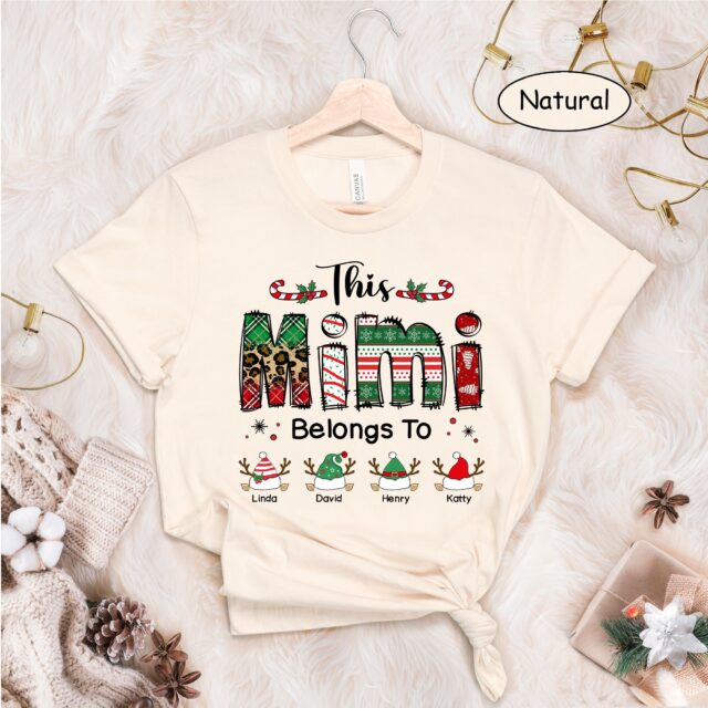 Custom Christmas Grandma Shirt – Personalized Kidnames Gift
