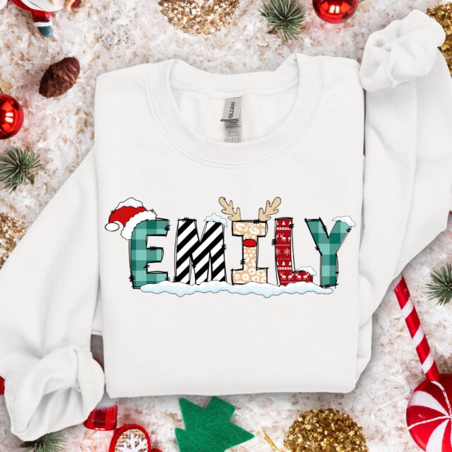 Personalized Family Christmas Shirt – Custom Name Matching Outfit
