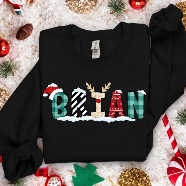 Personalized Family Christmas Shirt – Custom Name Matching Outfit