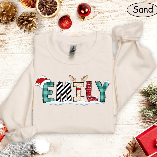 Personalized Family Christmas Shirt – Custom Name Matching Outfit
