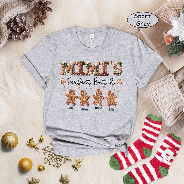 Personalized Grandma’s Perfect Batch Sweatshirt – Gingerbread Grandkids Gift