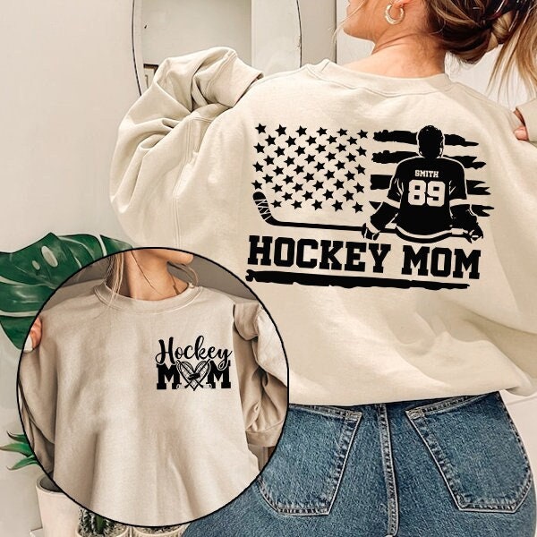Custom Hockey Mom Shirt – Personalized Name & Number Tee