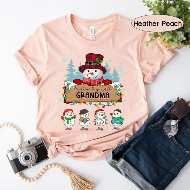 Christmas Snowman Grandma Shirt – Custom Nana Mimi Gigi Gift