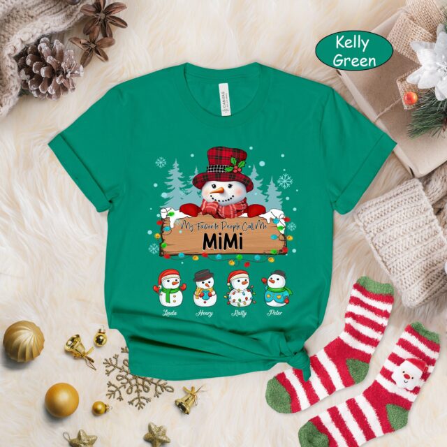 Christmas Snowman Grandma Shirt – Custom Nana Mimi Gigi Gift