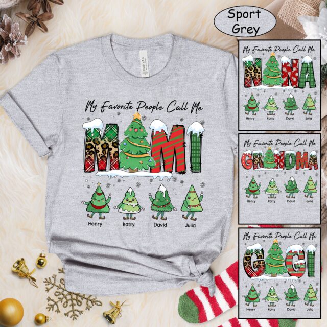 Grandma Christmas Tree Shirt – My Favorite People Call Me Grandma