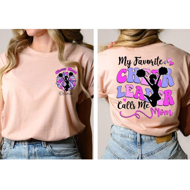 Cheerleader Mom Shirt – My Favorite Cheerleader Calls Me Mom