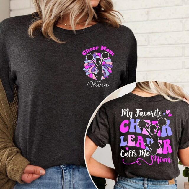Cheerleader Mom Shirt – My Favorite Cheerleader Calls Me Mom