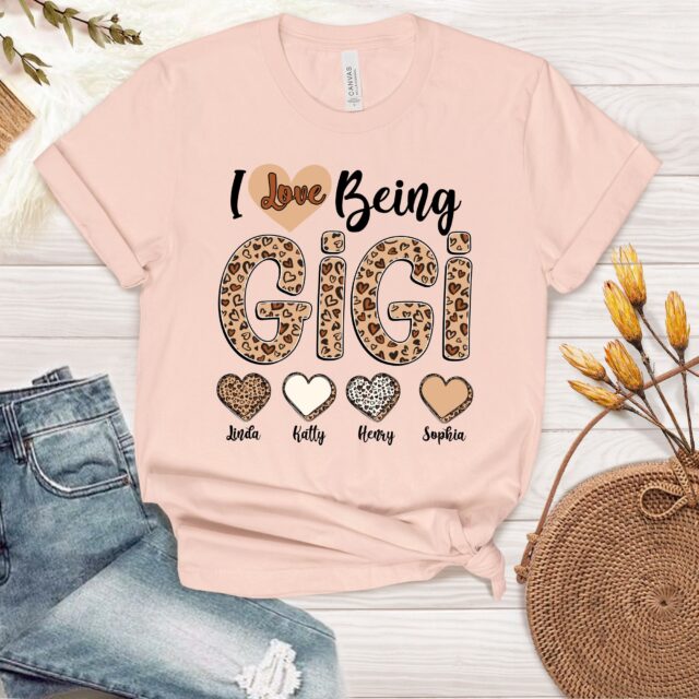 I Love Being a Grandma” Shirt with Kid Names – Gift for Nana, Mimi, Gigi