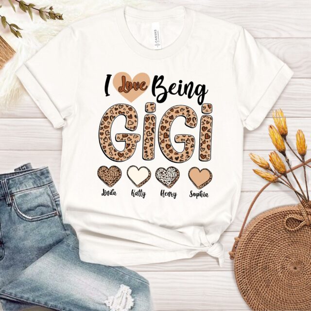 I Love Being a Grandma” Shirt with Kid Names – Gift for Nana, Mimi, Gigi