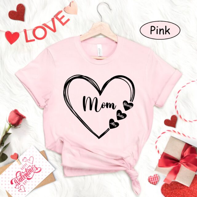Custom Grandma Heart Sweatshirt with Kidnames – Christmas Gift for Nana, Gigi, Mimi